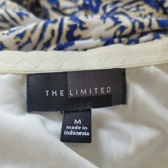 The Limited Blue Floral Strapless Boho Print Lightweight Stretch Maxi Dress Sz M - Picture 16 of 16